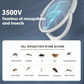 Electric Fly Swatter with Five Modes and Adjustable Head, Foldable Rechargeable