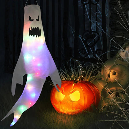 Hanging Ghost Decoration with LED Lights, 47.24 Inches Tall