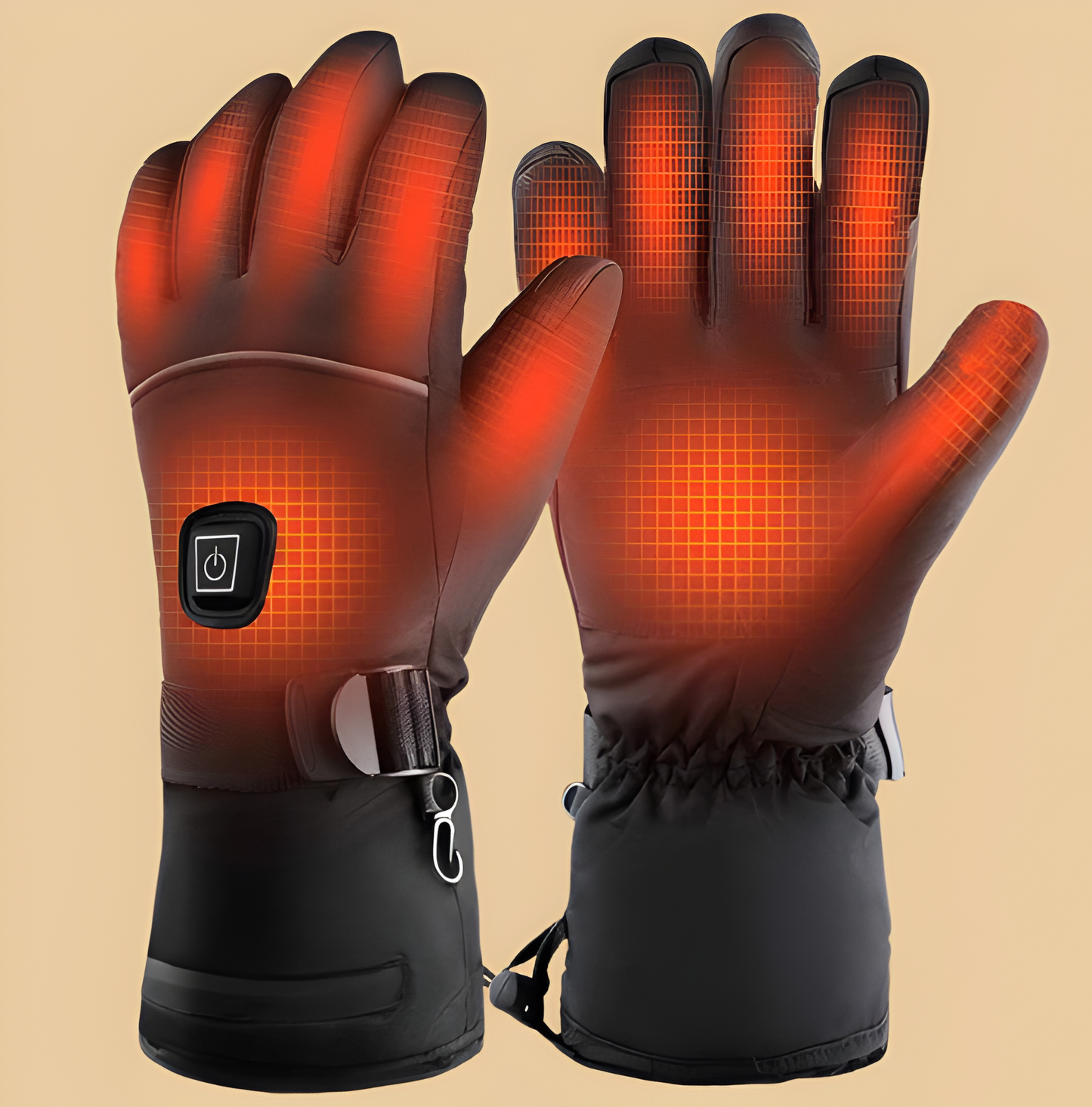 USB Heated Gloves with Three Heat Levels and 8-Hour Run Time, Water-Resistant Palm