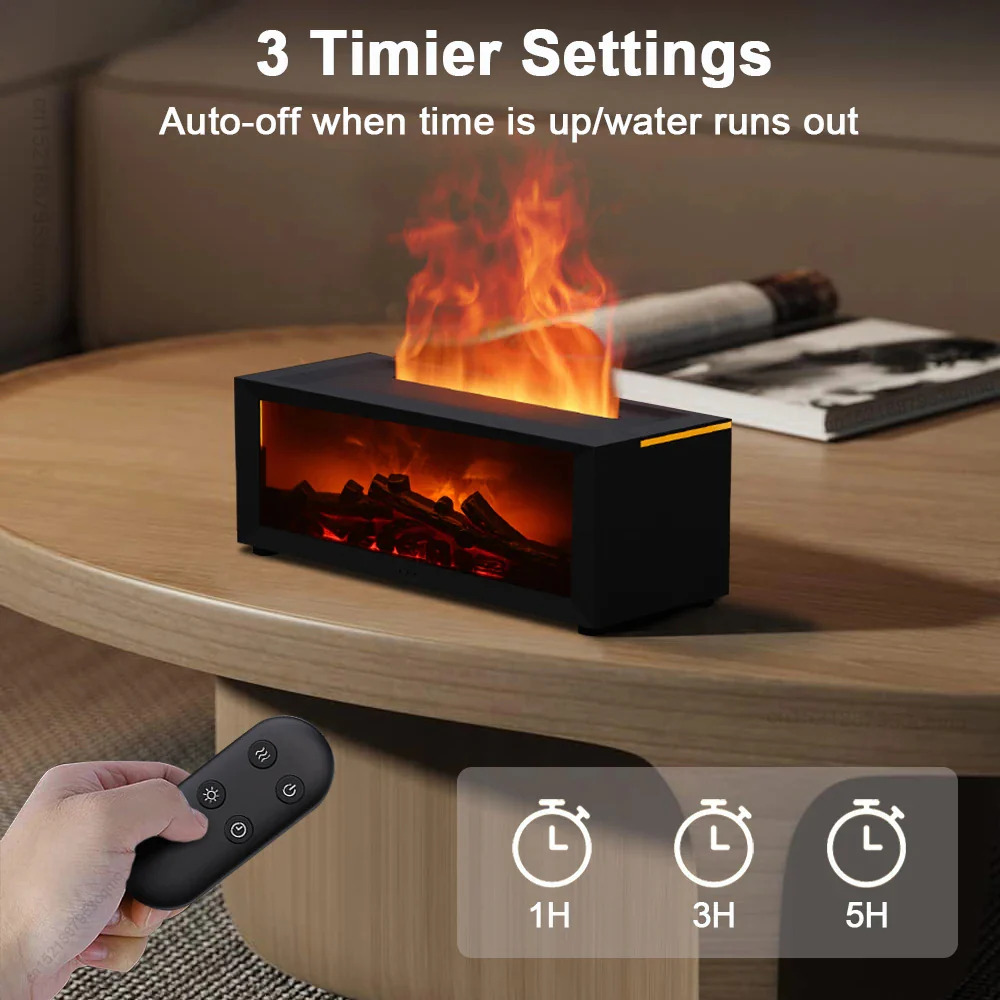 Humidifier and Air Purifier with Aromatherapy Pad, Flame-Effect RGB Light, 43.9 oz Tank