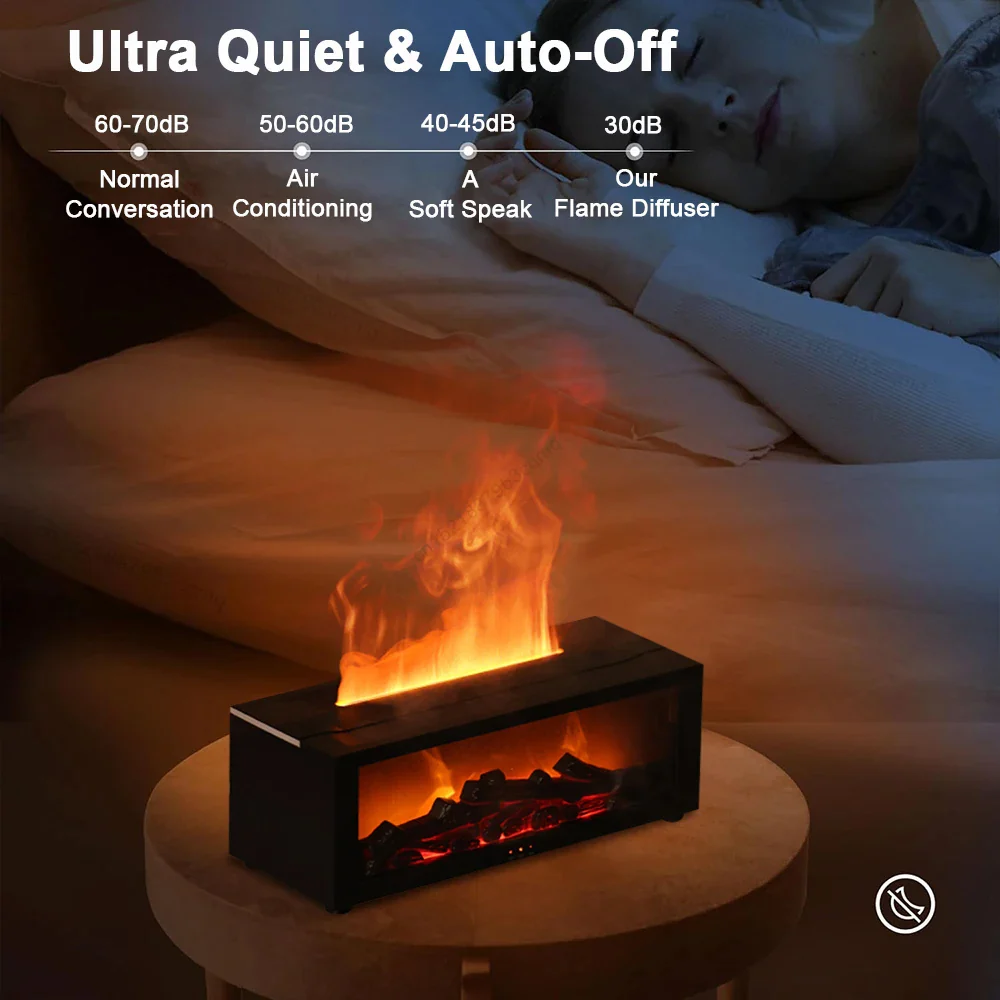 Humidifier and Air Purifier with Aromatherapy Pad, Flame-Effect RGB Light, 43.9 oz Tank