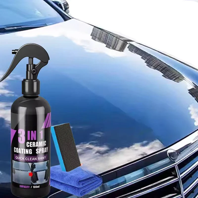 Car Ceramic Coating Spray with Hydrophobic Beading and 12-Month Protection, Vehicle Kit