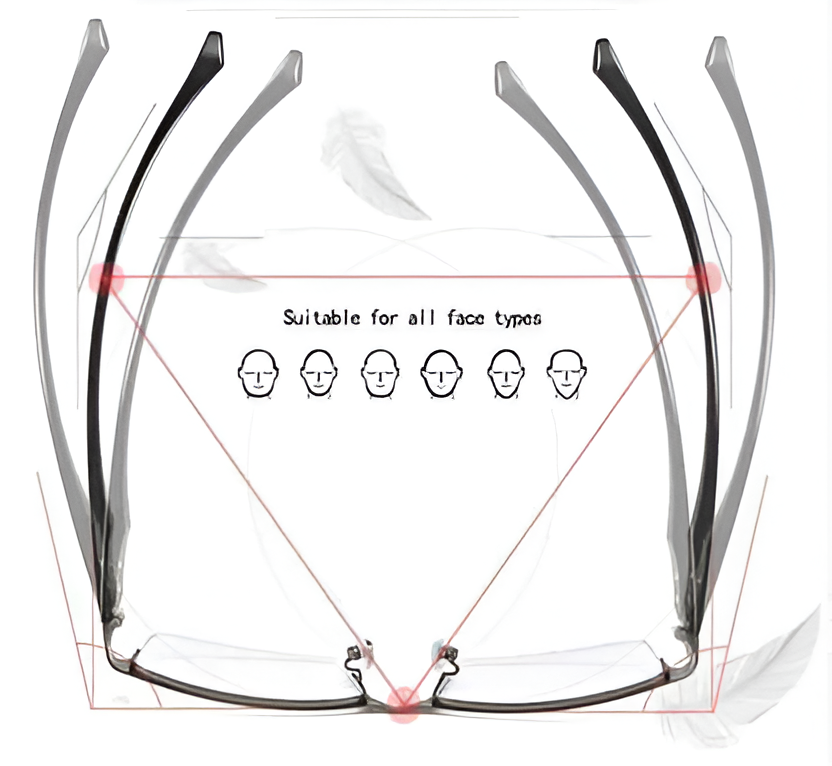 Progressive Glasses with Photochromic Tint and Anti-Reflective Coating, Lightweight Frame