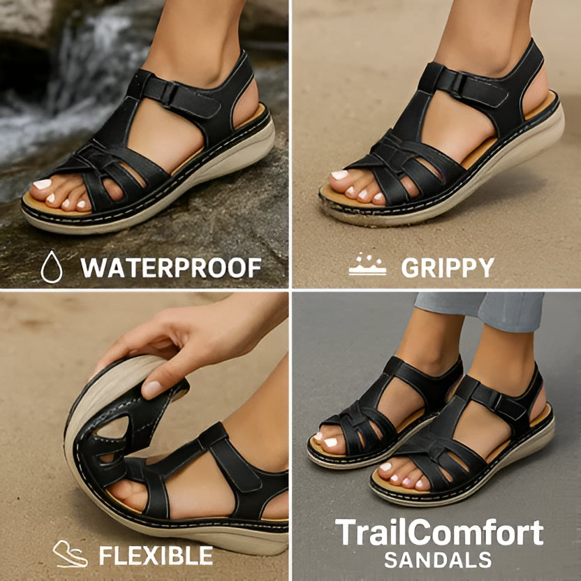 Orthopedic Sandals for Women with Contoured Insole and Adjustable Straps