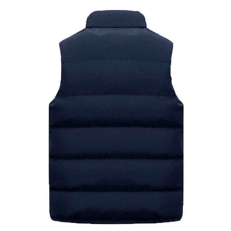 Sleeveless Puffer Vest with Water Repellent Shell and Zippered Pockets for Men