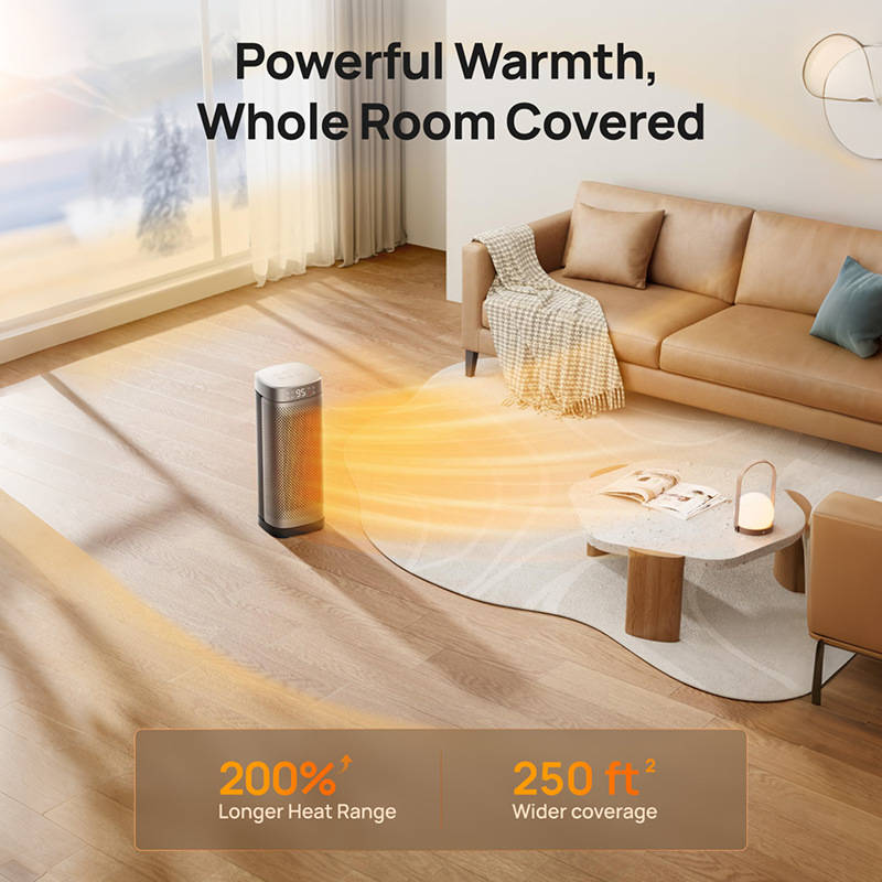 Space Heaters for Indoor Use, Portable Electric Heater with Adjustable Thermostat for Home, Office & Bedroom