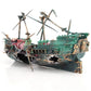 Sunken Boat Aquarium Decoration with Built-In Air System and Multiple Swim Spaces