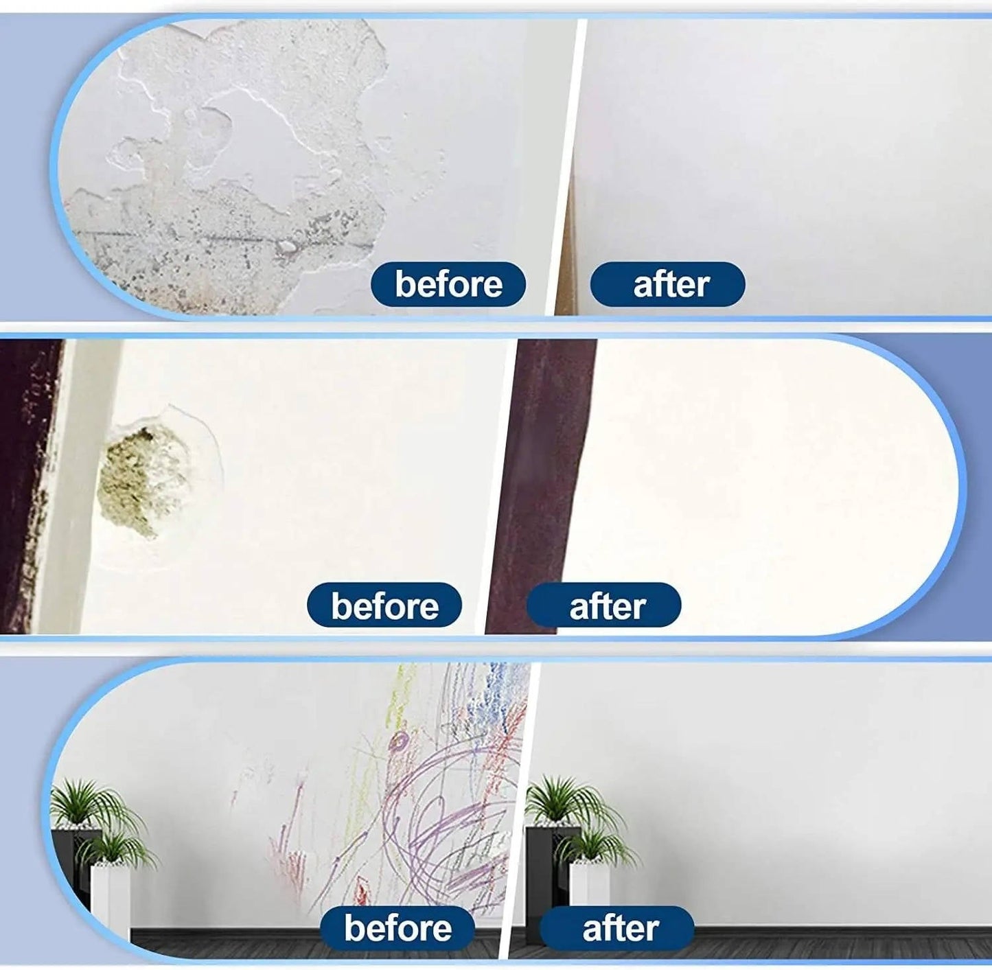 Wall Repair Cream with Scraper and Sanding Block for Drywall Holes