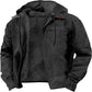 Men's Fleece Jacket with Adjustable Hood and Full-Length Zipper