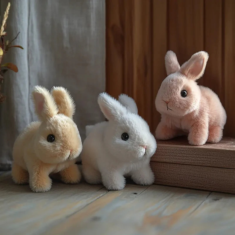 Interactive Bunny Rabbit with Touch Activation and Voice Response, Hopping and Ear Wiggling