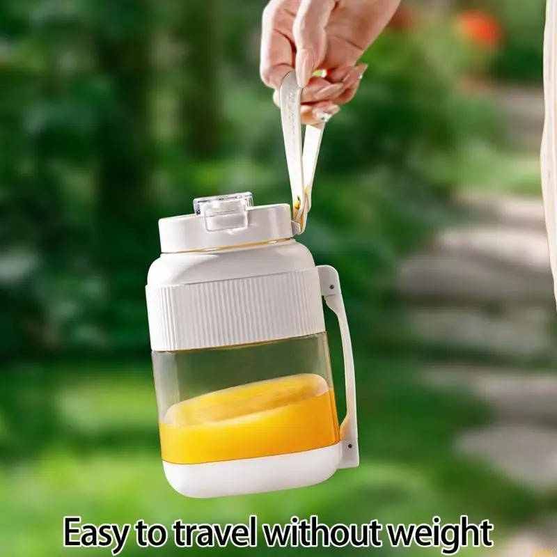 Portable Personal Blender, Type C Rechargeable Mini Blender for Smoothies and Shakes with Extra Lid and Shoulder Strap, Dishwasher Safe