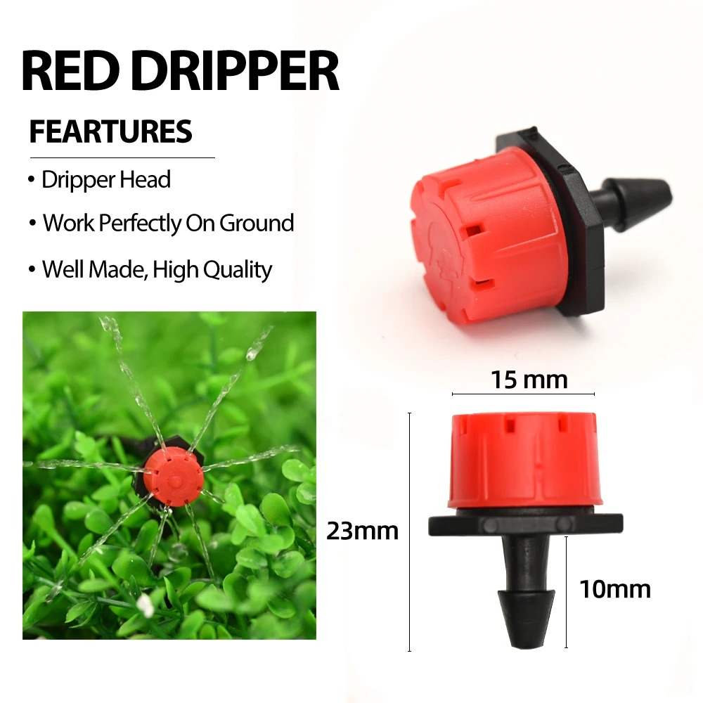 Automatic Garden Watering System with Programmable Timer and Adjustable Drip Heads