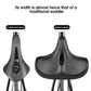 Memory Foam Bike Saddle with Hollow Grid Ventilation and Dual Spring Shock Absorption