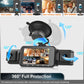 4-Channel Dash Cam with Night Vision and Parking Monitor, WiFi App Control
