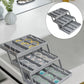 Foldable Drawer Organizer with Three Stacking Tiers and Divided Compartments