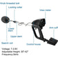 Metal Detector with Waterproof Coil and Dual Detection Modes, 11.81in Depth