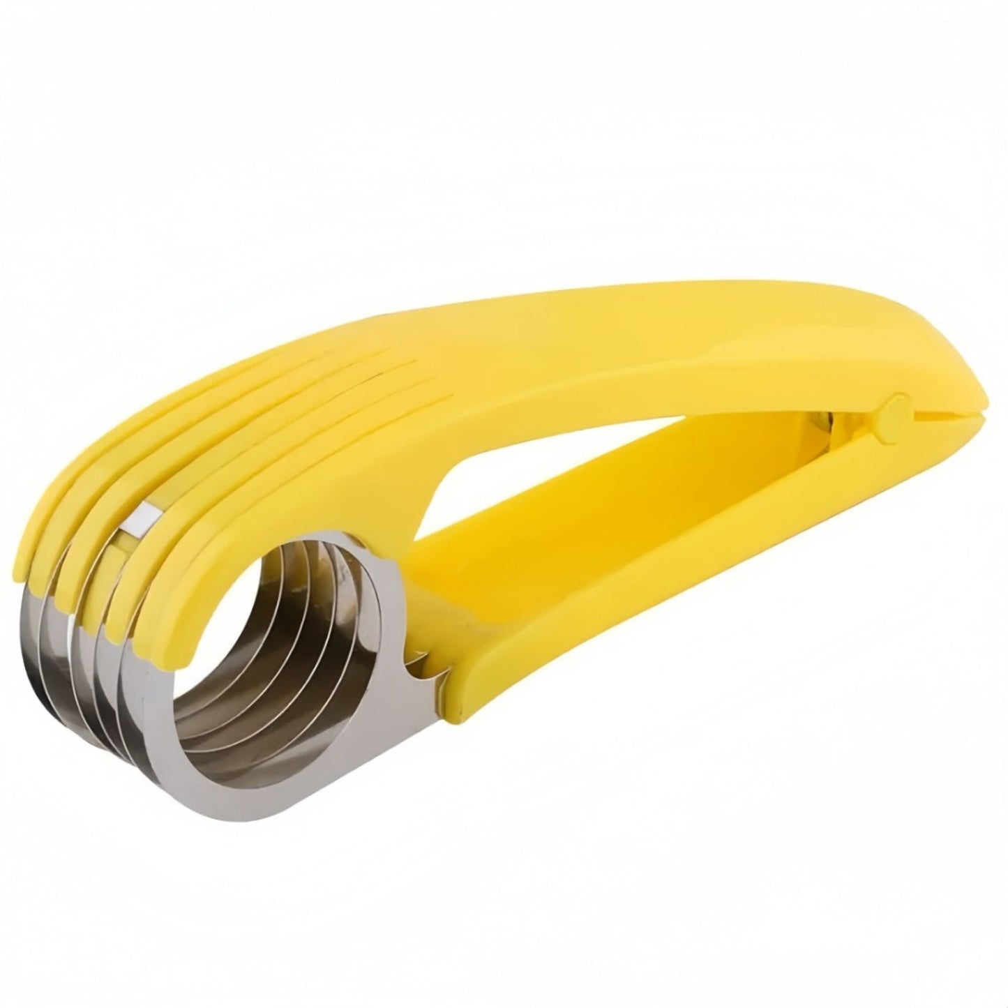 Curved Blade Banana Slicer with Angled Handle for Fruits and Vegetables