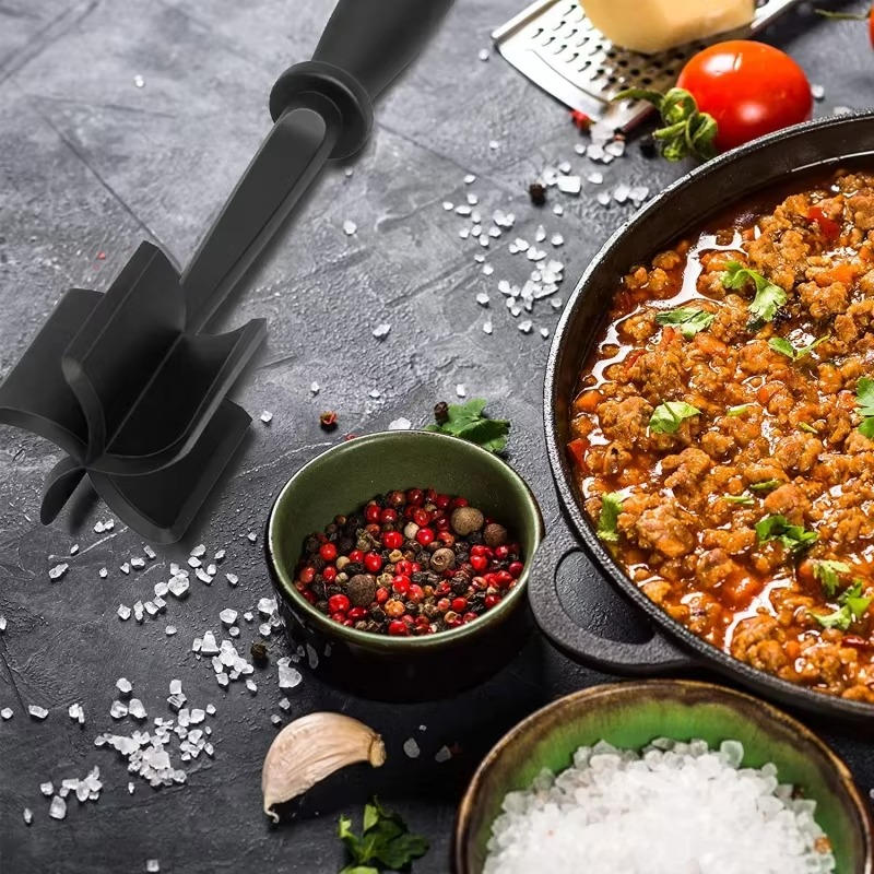 Ground Meat Chopper with Five Blades and Ergonomic Handle, 430°F Heat Tolerance