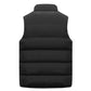Sleeveless Puffer Vest with Water Repellent Shell and Zippered Pockets for Men