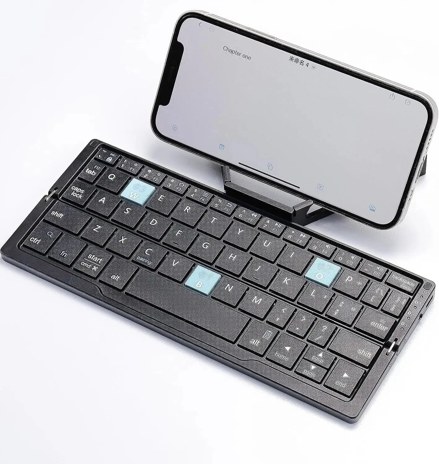 Foldable Bluetooth Keyboard and Magnetic Stand for Tablets