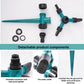 Rotating Garden Sprinkler Set with 360 Degree Coverage and Adjustable Spray Angles, 5 Pack