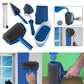 Triangular Paint Roller with Corner Brush and Sponge Applicator, 3-Piece Set