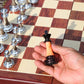 Luxurious Metal Chess Set with Large 16.5 in Wooden Board, Premium Chess Game Set