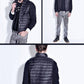 Down Fill Vest with Water Resistant Shell and Stand Up Collar, Packable