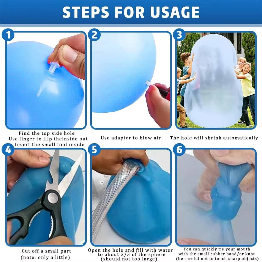Giant Jelly Balloon Balls with Air and Water Fill, 3-Pack Set