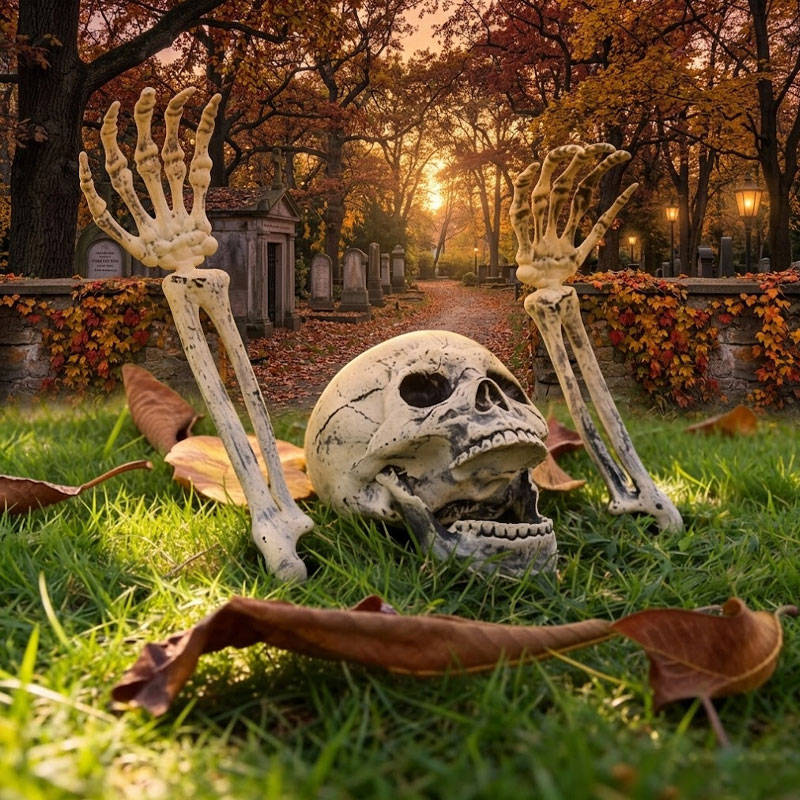 Realistic Skeleton Stakes, Halloween Lawn and Garden Skeleton Decorations for Outdoor Yard Decor
