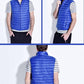 Down Fill Vest with Water Resistant Shell and Stand Up Collar, Packable