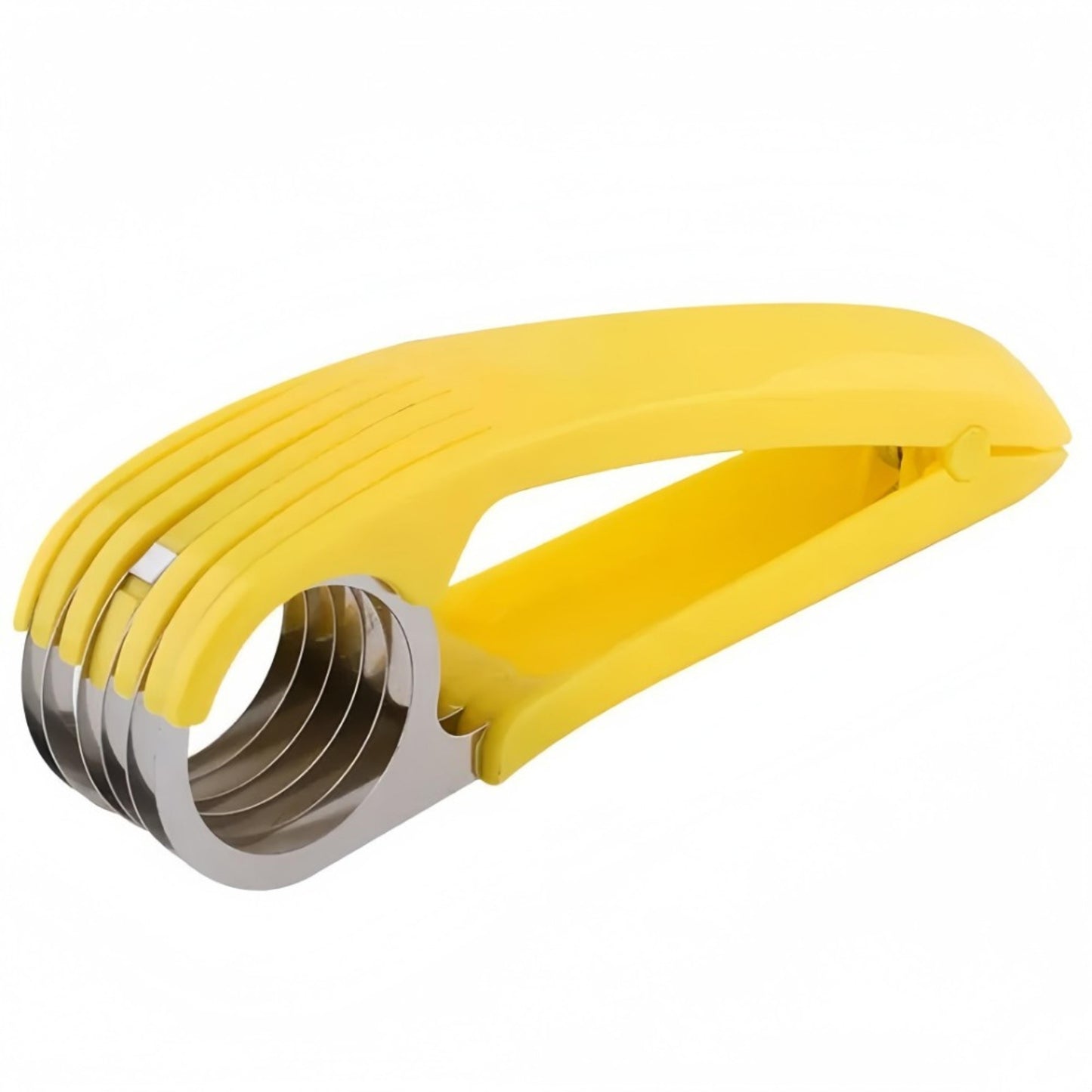 Curved Blade Banana Slicer with Angled Handle for Fruits and Vegetables