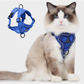 Vest Style Cat Harness with Reflective Strips and 1.5m Leash