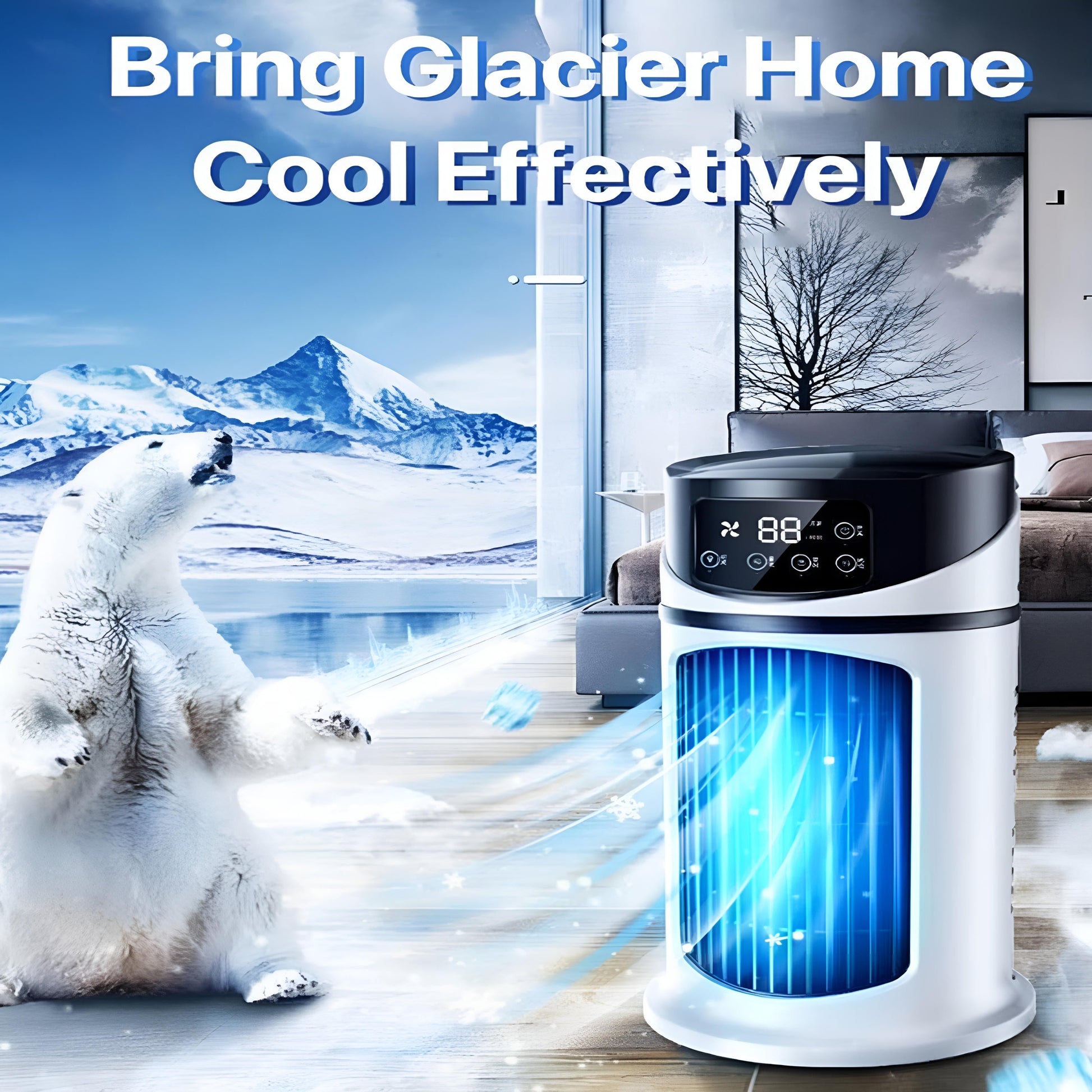 Evaporative Air Cooler with Humidifying Function and Automatic Swing, 8-Hour Runtime All Vera Mart