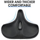Memory Foam Bike Saddle with Hollow Grid Ventilation and Dual Spring Shock Absorption