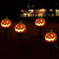 Solar Pumpkin Pathway Lights with Automatic Dusk Sensor and Warm White LED