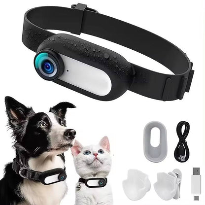 Wireless Tracking Camera Dog & Cat Collar, HD Pet Camera with Real Time Recording