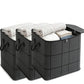 Large Fabric Storage Bag, High Capacity Zipper Organizer for Bedding Linens Clothes and Apparel, Closet Storage and Moving