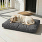 42 Inch Indestructible Durable Dog Bed for Aggressive Chewers, Waterproof Chew Proof Crate Mat
