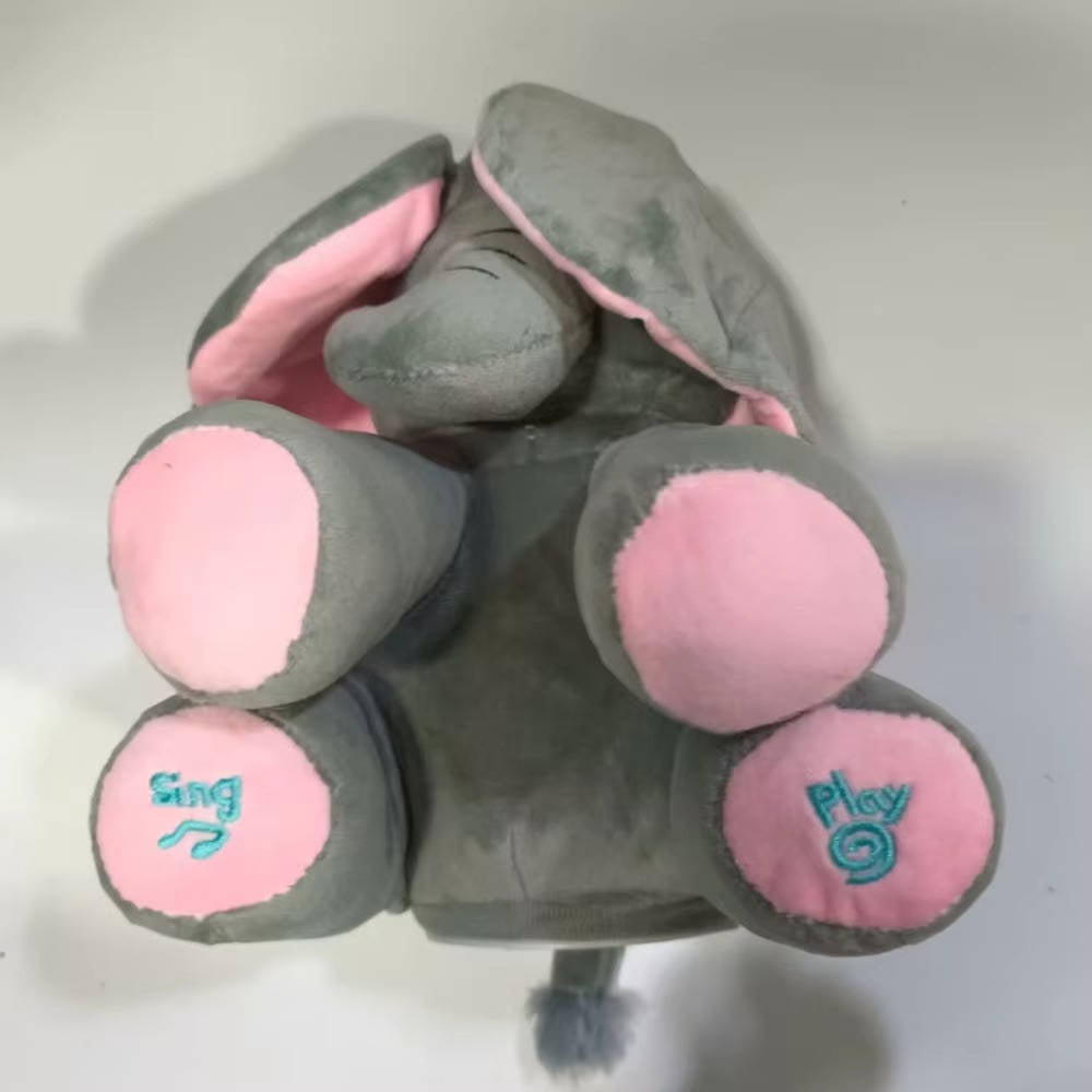 Interactive Plush Elephant with Peekaboo Action and Singing Sounds for Toddlers