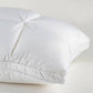 Soft Quilted Puff Grid Design Pillow, Fluffy Breathable Support for Side, Back & Stomach Sleepers, Plush Bed Pillow