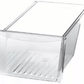 Clear Refrigerator Crisper Drawer Pan with Humidity Control and Tool-Free Installation