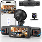 4-Channel Dash Cam with Night Vision and Parking Monitor, WiFi App Control