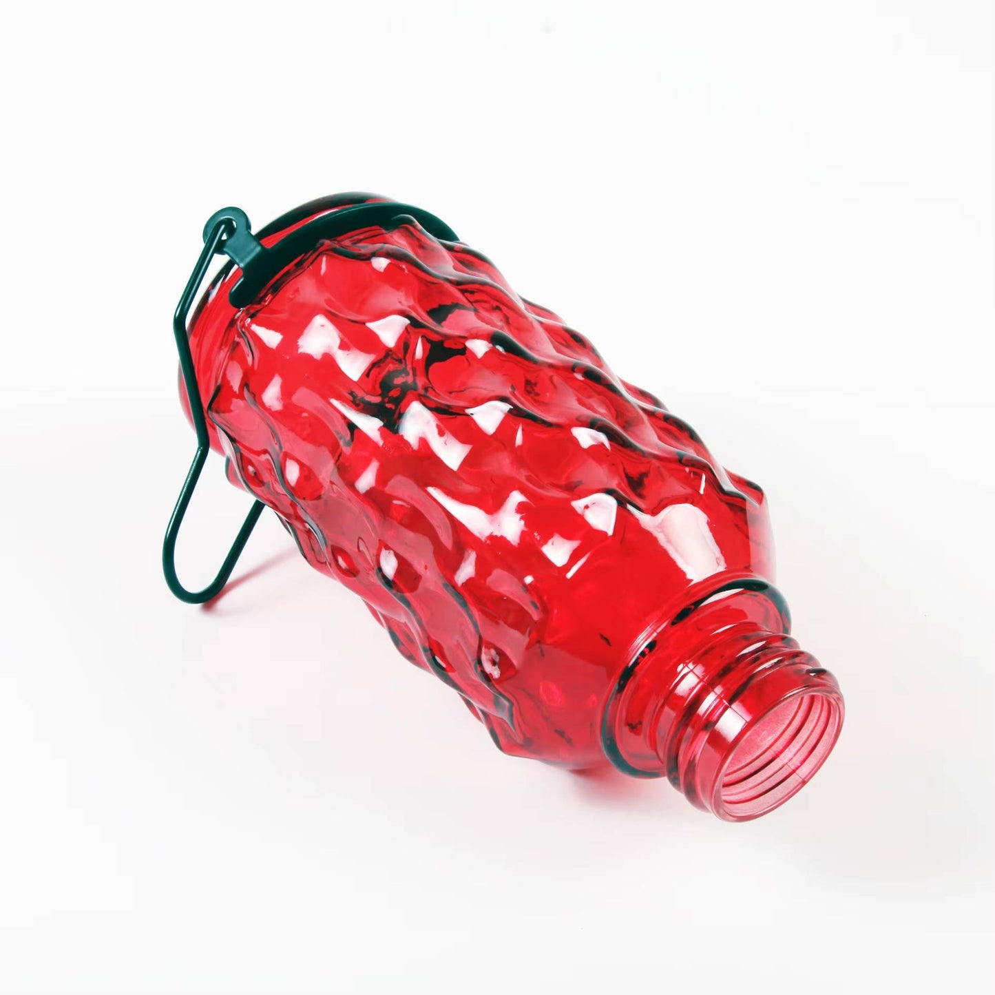 16 OZ Glass Hummingbird Feeders for Outdoors, with 4 Bee Guard Feeding Ports & Built in Ant Moat