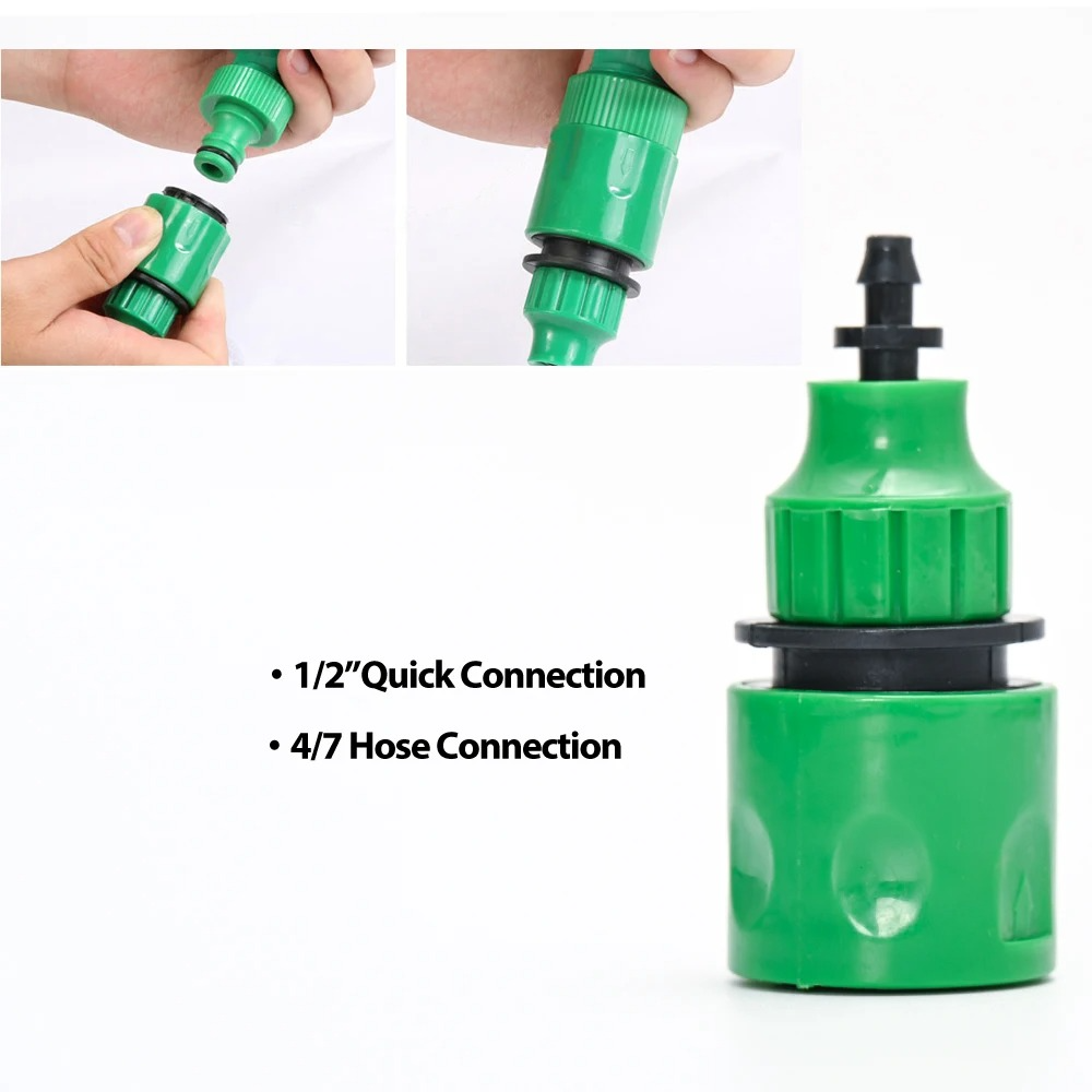 Automatic Garden Watering System with Programmable Timer and Adjustable Drip Heads