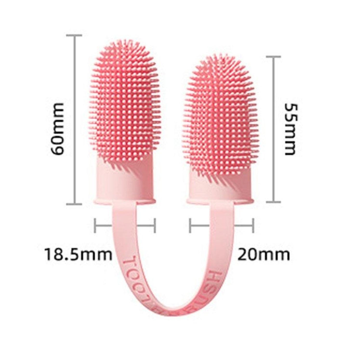 Finger Toothbrush for Dogs and Cats with Dual Design and 800 Bristles