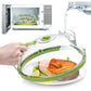 Splatter-Proof Microwave Cover with Built-In Water Steamer and Adjustable Vent
