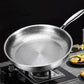 Titanium Steel Skillet with Fish Scale Texture and Curved Rim, Multi-Stove Compatible