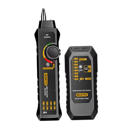 Network Cable Tester with RJ45 and RJ11 Adapters, LED Flashlight