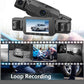 4-Channel Dash Cam with Night Vision and Parking Monitor, WiFi App Control